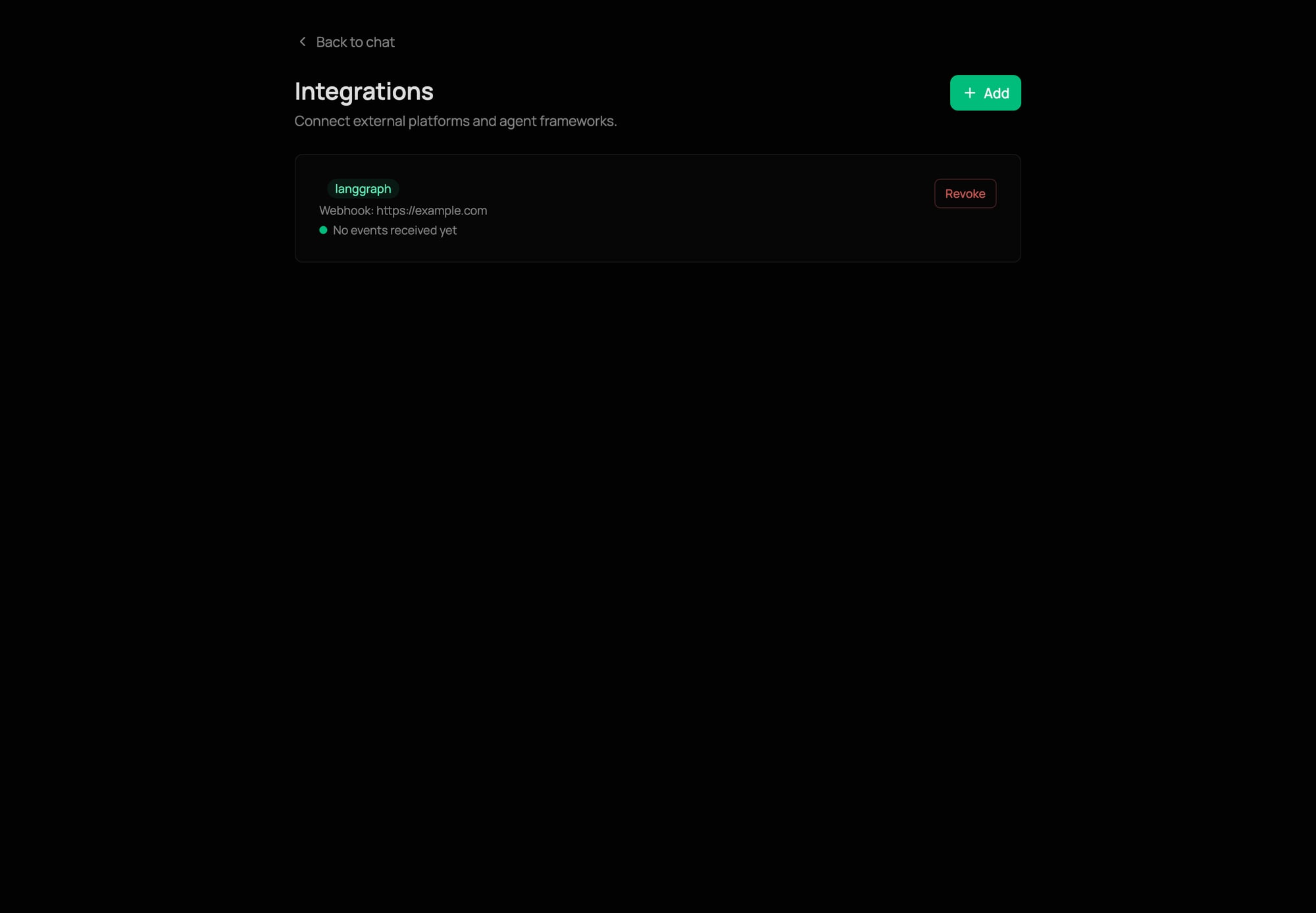 Integrations, managed in one place